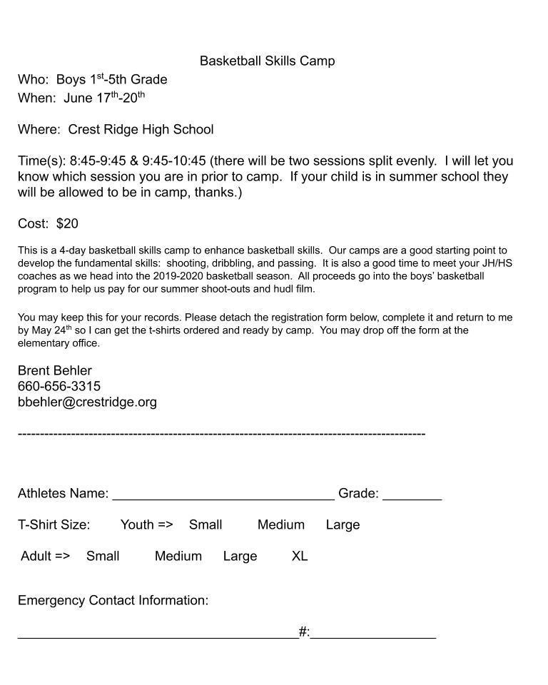 Basketball Skills Camp