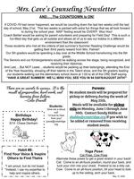 Mrs. Cave's May 12th Counseling Newsletter