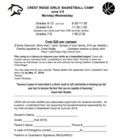 CR Girls' Basketball Camp